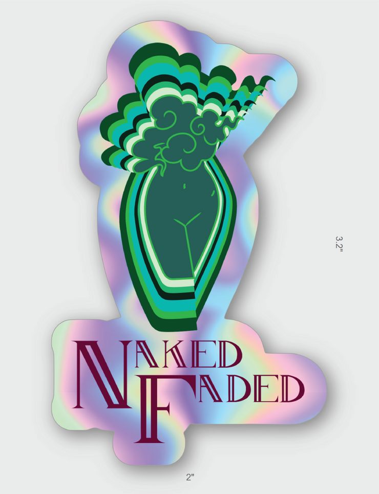 Naked Faded Emerald Venus Holographic-Shift Sticker